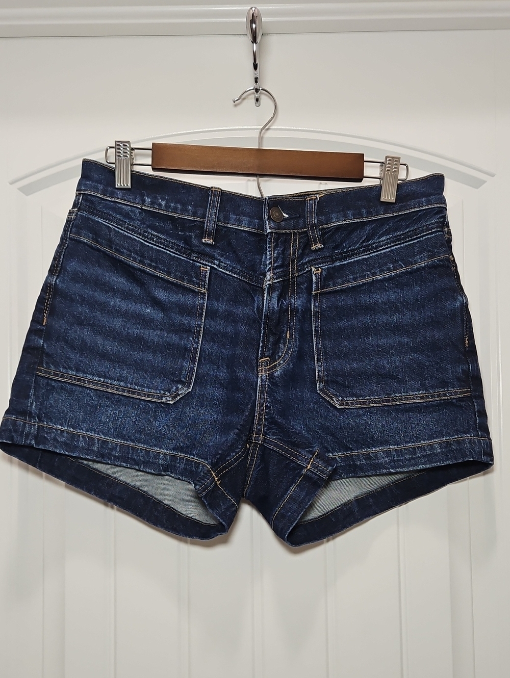 American Eagle Outfitters Dark Blue Denim Relaxed Short Strigid Size 6